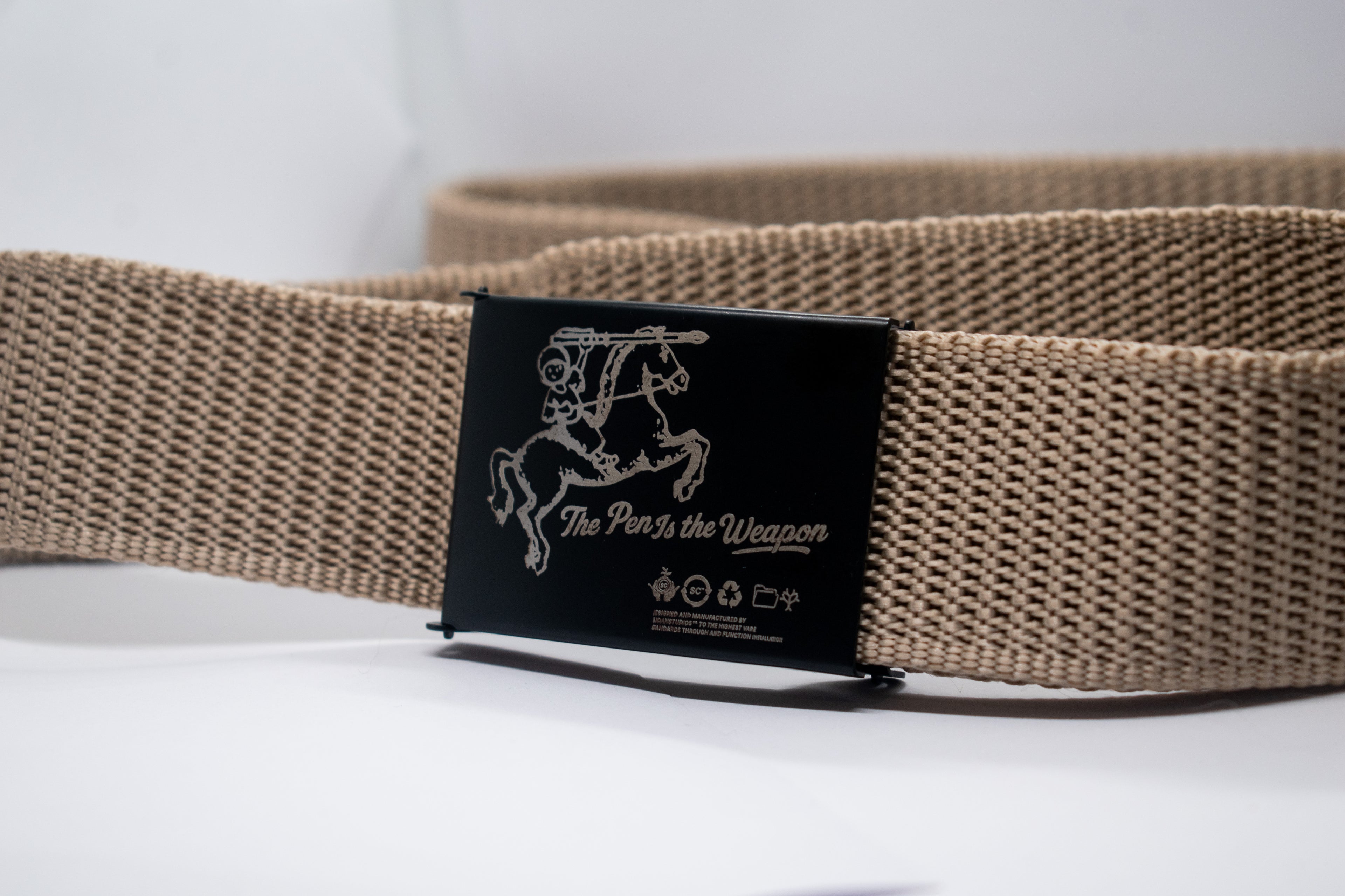 THE PEN IS WEAPON CANVAS BELT